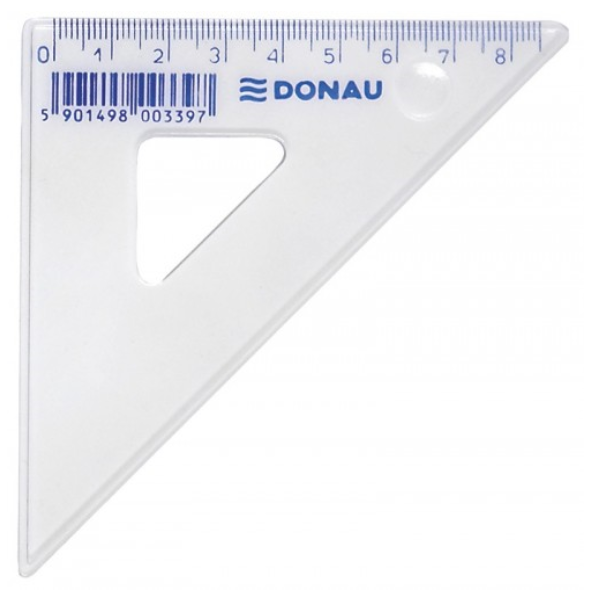 Ekierka 45st 10,5cm transparentna 246551 - 1