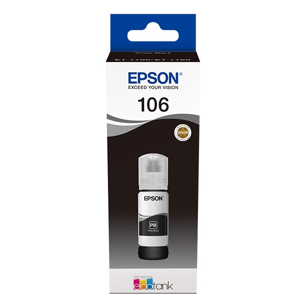 Epson 106 (C13T00R140) tusz foto czarny, oryginalny C13T00R140 027162 - 1