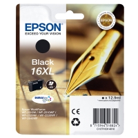 Epson 16XL (T1631) tusz czarny, zwiększona pojemność, oryginalny C13T16314010 C13T16314012 026530