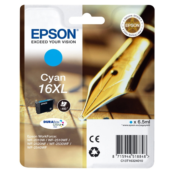 Epson 16XL (T1632) tusz niebieski, zwiększona pojemność, oryginalny C13T16324010 C13T16324012 026532 - 1