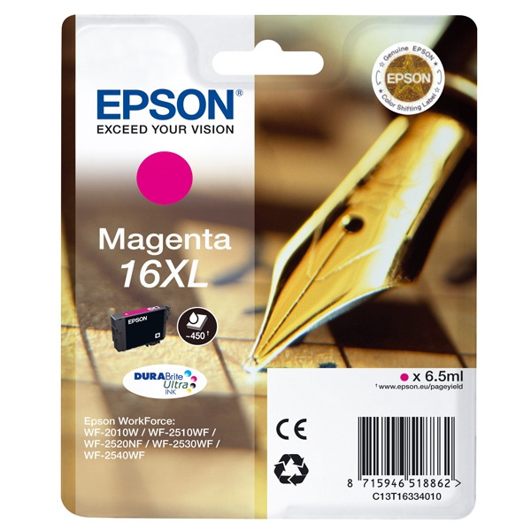 Epson 16XL (T1633) tusz czerwony, zwiększona pojemność, oryginalny C13T16334010 C13T16334012 026534 - 1