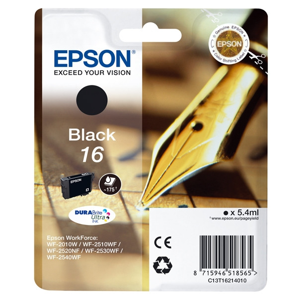 Epson 16 (T1621) tusz czarny, oryginalny C13T16214010 C13T16214012 026520 - 1