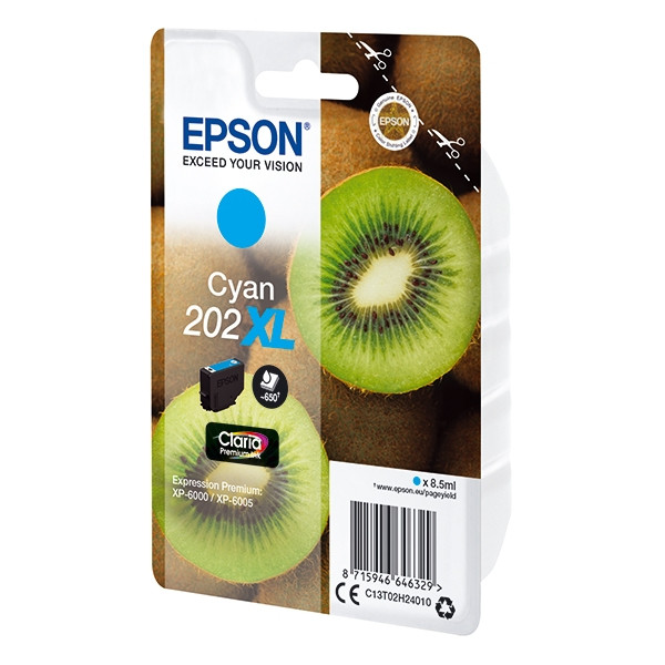 Epson 202XL (C13T02H24010) tusz niebieski, zwiększona pojemność, oryginalny 027140 - 1