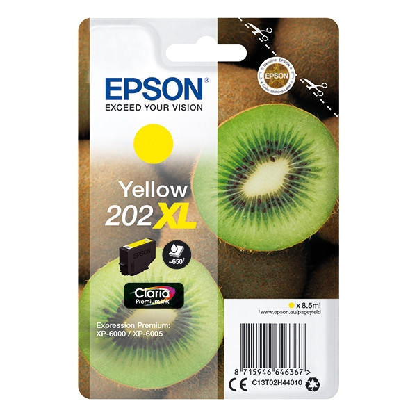 Epson 202XL (C13T02H44010) tusz żółty, zwiększona pojemność, oryginalny 027144 - 1