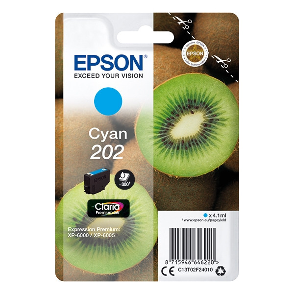 Epson 202 (C13T02F24010) tusz niebieski , oryginalny 027130 - 1