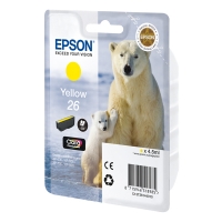 Epson 26 (T2614) tusz żółty, oryginalny C13T26144010 C13T26144012 026504