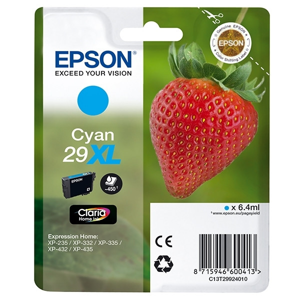 Epson 29XL (T2992) tusz niebieski, zwiększona pojemność, oryginalny C13T29924010 C13T29924012 026834 - 1