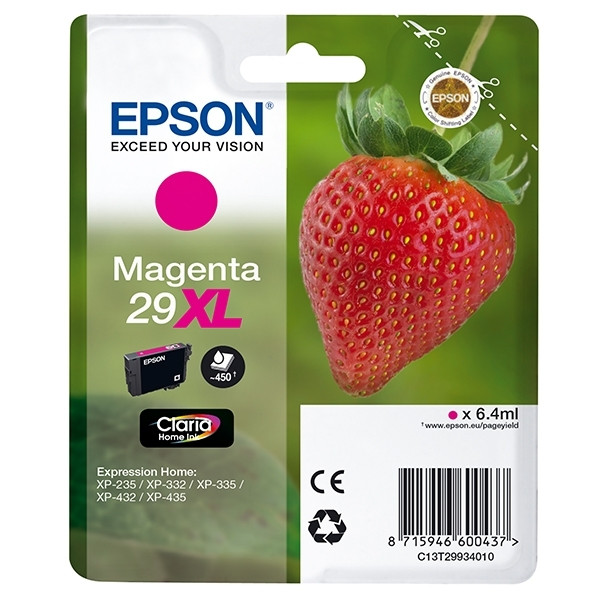Epson 29XL (T2993) tusz czerwony, zwiększona pojemność, oryginalny C13T29934010 C13T29934012 026838 - 1