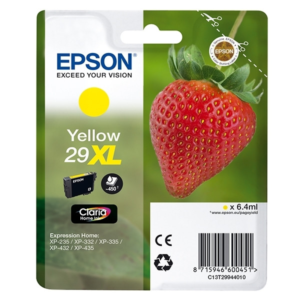 Epson 29XL (T2994) tusz żółty, zwiększona pojemność, oryginalny C13T29944010 C13T29944012 026842 - 1