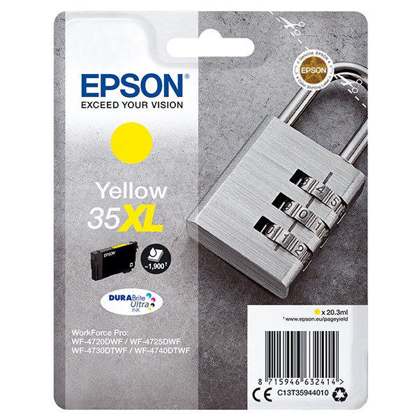 Epson 35XL (T3594) tusz żółty, zwiększona pojemność, oryginalny C13T35944010 027040 - 1
