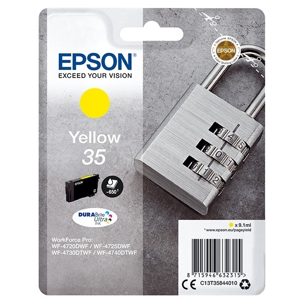 Epson 35 (T3584) tusz żółty, oryginalny C13T35844010 027032 - 1