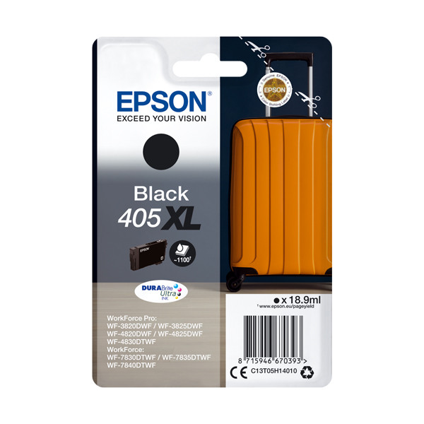 Epson 405XL tusz czarny, zwiększona pojemność, oryginalny C13T05H14010 C13T05H14020 083546 - 1
