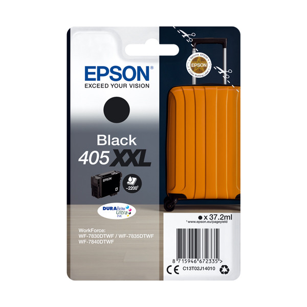 Epson 405XXL tusz czarny, extra zwiększona pojemność, oryginalny C13T02J14010 C13T02J14020 083554 - 1