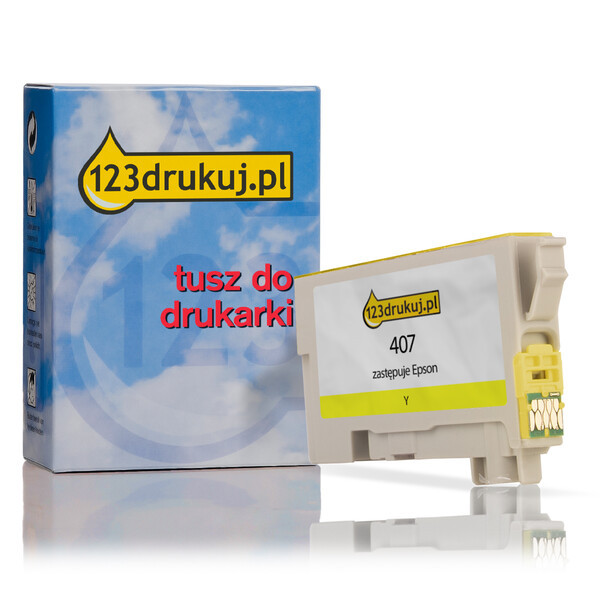 Epson 407 tusz żółty, wersja 123drukuj C13T07U440C 083563 - 1