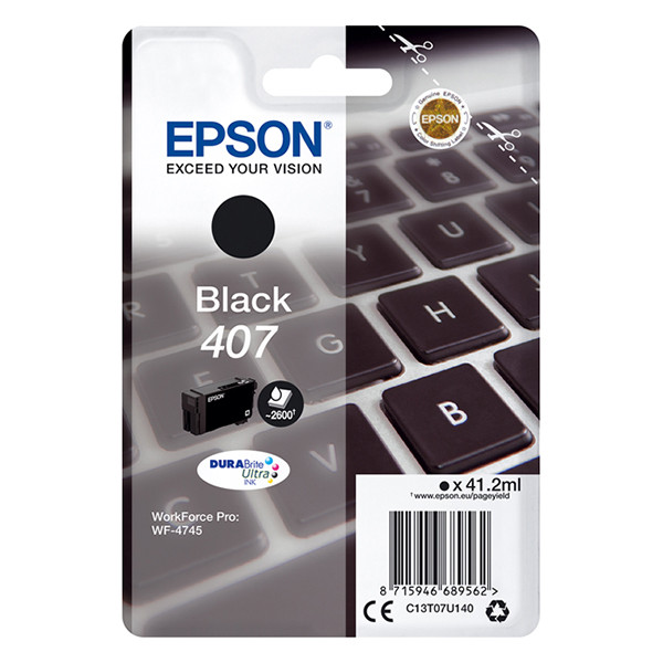 Epson 407 tusz czarny (C13T07U140), oryginalny C13T07U140 083556 - 1