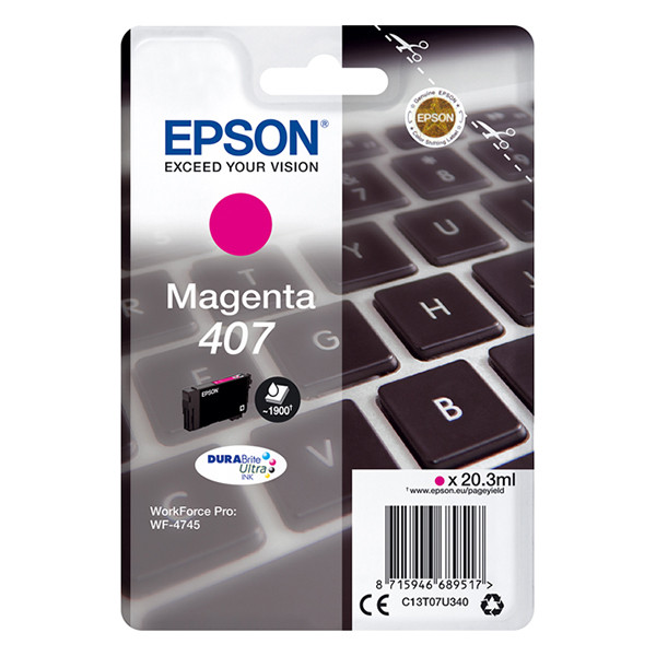 Epson 407 tusz czerwony (C13T07U340), oryginalny C13T07U340 083560 - 1