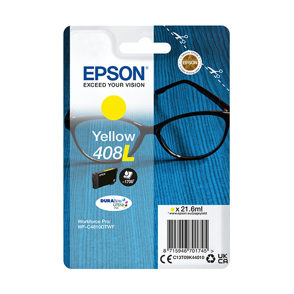 Epson 408XL tusz żółty o zwiększonej pojemności, oryginalny C13T09K44010 024130 - 1