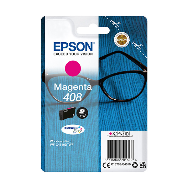 Epson 408 tusz czerwony, oryginalny C13T09J34010 024120 - 1