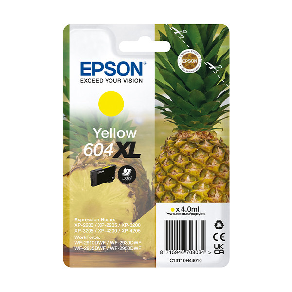 Epson 604XL tusz żółty (C13T10H44010), zwiększona pojemność, oryginalny C13T10H44010 652076 - 1