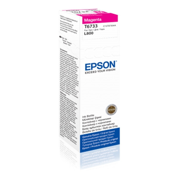 Epson 673 (T6733) tusz czerwony, oryginalny C13T67334A 026820 - 1