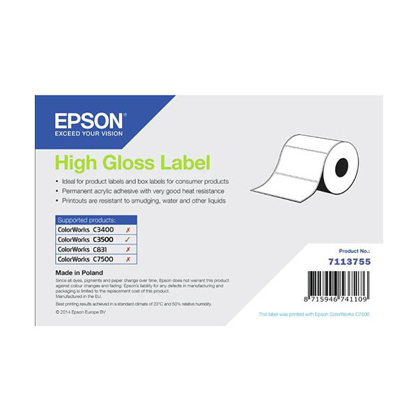 Epson 7113755 etykiety z połyskiem 102 x 152 mm, oryginalne 084268 - 1