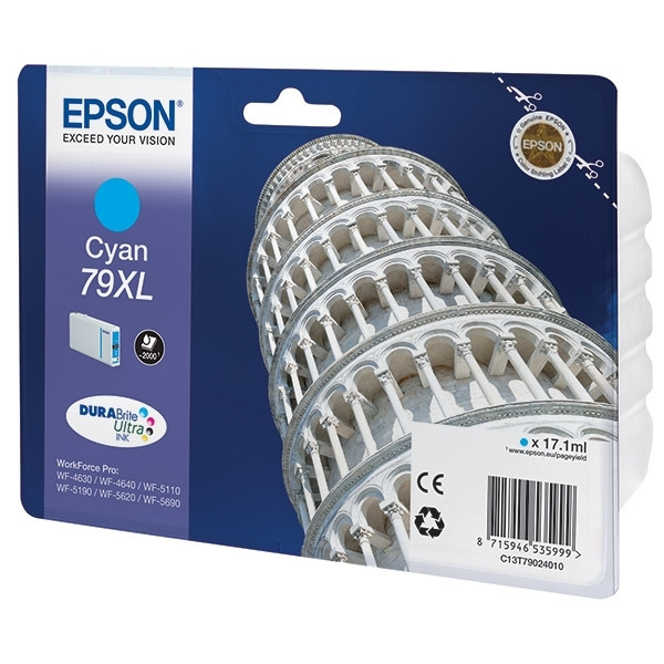 Epson 79XL (T7902) tusz niebieski, zwiększona pojemność, oryginalny C13T79024010 026654 - 1