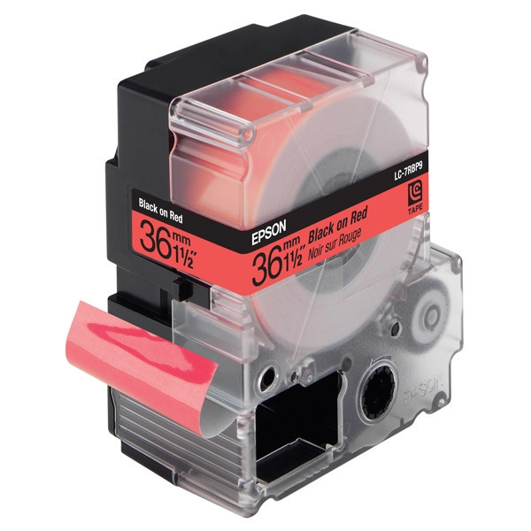 Epson LC-7RBP9 taśma 36 mm, czarny na pastelowym czerwonym, oryginalna C53S628401 083094 - 1