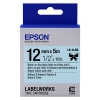Epson LK-4LBK taśma satynowa 12 mm, czarny na jasnoniebieskim, oryginalna 083222 - 1