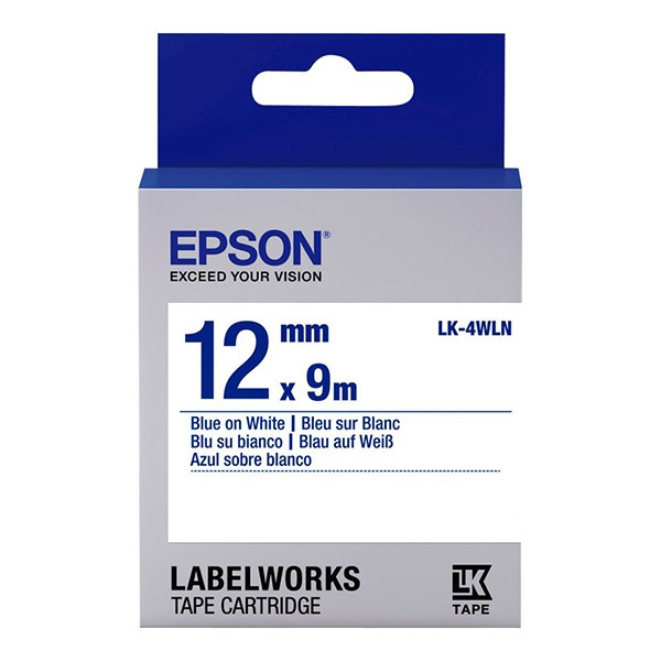 Epson LK-4WLN taśma 12 mm, niebieski na białym, oryginalna C53S654022 083200 - 1