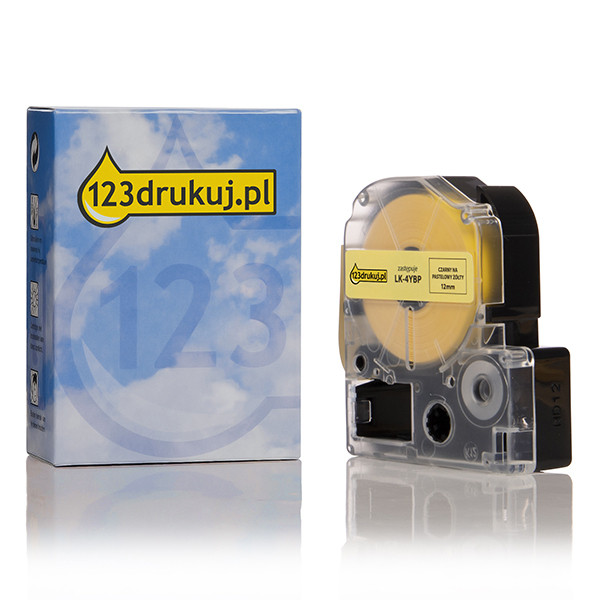 Epson LK-4YBP taśma 12 mm, czarna na pastelowo żółtym, wersja 123drukuj C53S654008C 083185 - 1