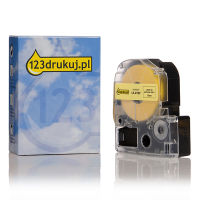 Epson LK-4YBP taśma 12 mm, czarna na pastelowo żółtym, wersja 123drukuj C53S654008C 083185