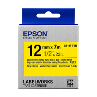 Epson LK-4YBVN taśma 12 mm, czarna na żółtym, oryginalna C53S654042 084348