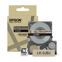 Epson LK-5JBJ taśma matowa 18 mm, czarna na beżowym, oryginalna C53S672091 084436