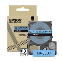 Epson LK-5LBJ taśma matowa 18 mm, czarny na niebieskim, oryginalna C53S672081 084416