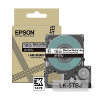Epson LK-5TBJ taśma matowa 18 mm, czarny na przeźroczystym, oryginalna C53S672066 084390