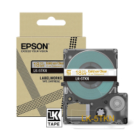 Epson LK-5TKN taśma 18 mm, złota na metalicznym przeźroczystym, oryginalna C53S672097 084448