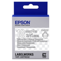 Epson LK-5TWN taśma 18mm, biała na przeźroczystym, oryginalna C53S655009 083234