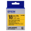 Epson LK-5YBW taśma 18 mm, czarna na żółtym, oryginalna