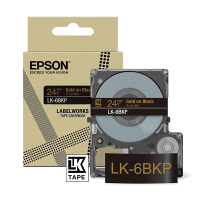 Epson LK-6BKP taśma 24 mm, złoty na metalicznym czarnym, oryginalna C53S672096 084446