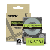 Epson LK-6GBJ taśma matowa 24 mm,czarny na zielonym, oryginalna C53S672079 084472