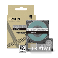 Epson LK-6TWJ taśma matowa 24 mm, biały na przeźroczystym, oryginalna C53S672070 084398