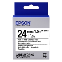 Epson LK-6WB2 taśma magnetyczna 24 mm, czarna na białym, oryginalna C53S656003 083270