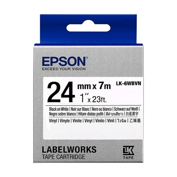 Epson LK-6WBVN taśma czarno-biała 24 mm, oryginalna C53S656020 084354 - 1