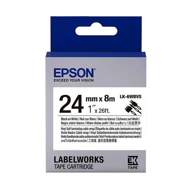Epson LK-6WBVS taśma czarno-biała 24 mm, oryginalna C53S656022 084362 - 1