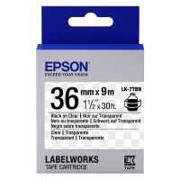 Epson LK-7TBN taśma 36 mm, czarny na przeźroczystym, oryginalna C53S657007 083274