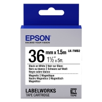 Epson LK-7WB2 taśma magnetyczna 36 mm, czarny na białym, oryginalna C53S657002 083282