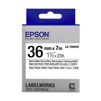 Epson LK-7WBVN taśma 36 mm, czarny na białym, oryginalna C53S657012 084358
