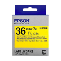 Epson LK-7YBVN taśma 36 mm, czarny na żółtym, oryginalna C53S657013 084360