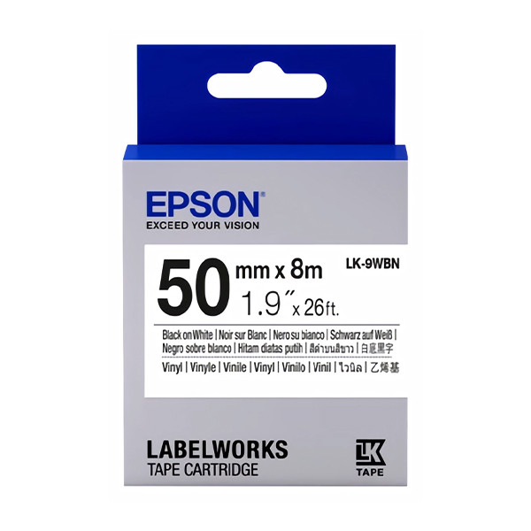 Epson LK-9WBN taśma 50 mm, taśma czarny na białym, oryginalna C53S659001 084304 - 1