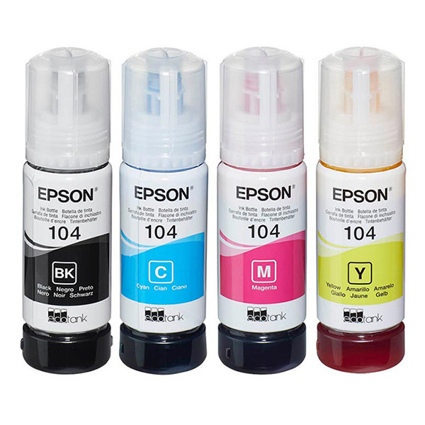 Epson Pakiet Epson 104 tusz czarny + 3 kolory, oryginalny C13T00P640 652030 - 1